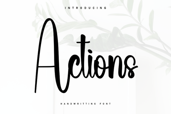 Actions: A Handwritten Font for Makers