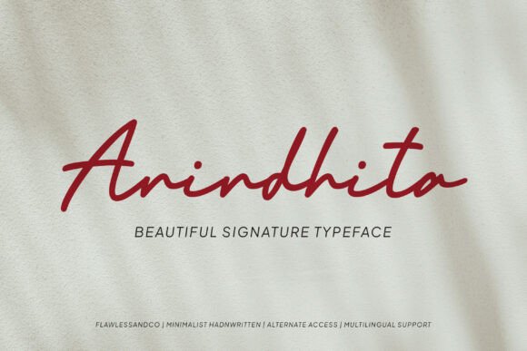 Anindhita: A Signature Script Font for Web Design