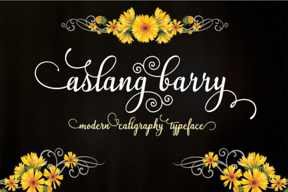 Aslang Barry: A Modern Calligraphy Typeface for Elegant Branding