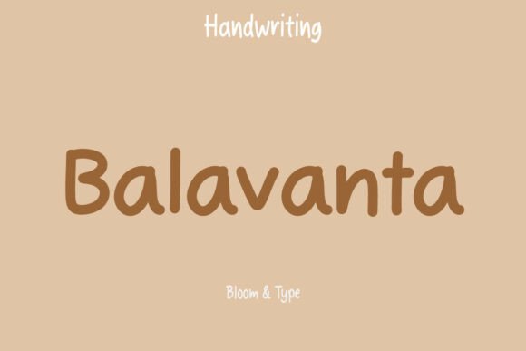 Balavanta: A Playful Display Font for Web Design