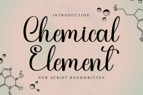 Chemical Element Font for Festive Web Design