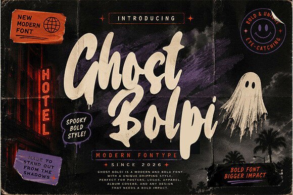 Ghost Bolpi: A Bold Script Typeface for Impactful Campaigns