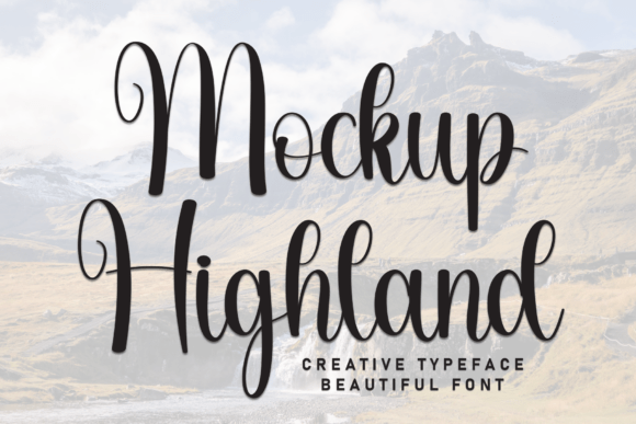 Mockup Highland: A Handwritten Font for Branding