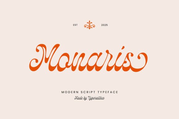 Monaris: A Modern Script Typeface for Digital Design