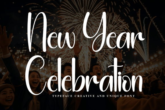 New Year Celebration Font for Small Business Branding