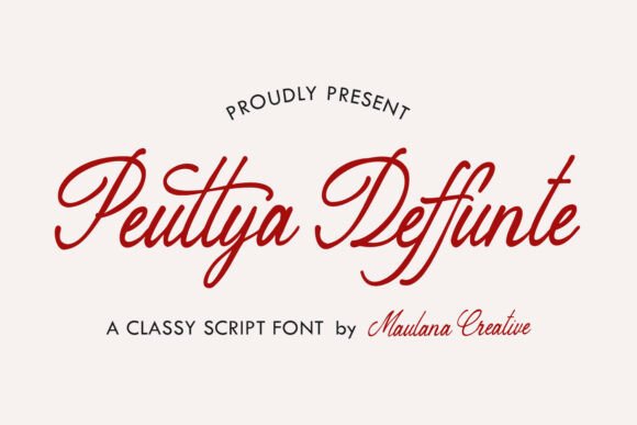 Peuttya Deffunte Font for Handmade Brands