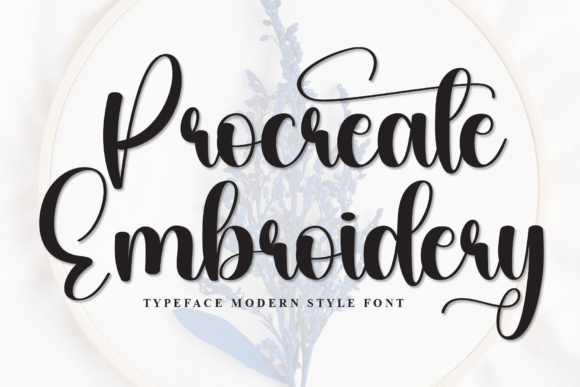 Procreate Embroidery Font for Brand Identity