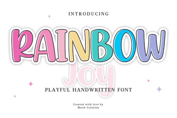 Rainbow Joy: A Handwritten Font for Clear Campaigns