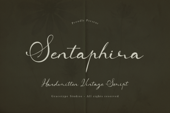 Sentaphira: A Vintage Script Font for Editorial Grace