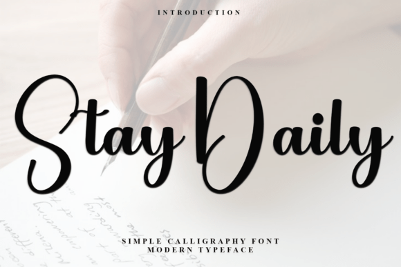 Stay Daily: A Soft Script Typeface for Editorial Design